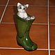 Винтаж: Leonardo фигурка Кот в сапоге Wellingtons Англия 1980 годы, Статуэтки винтажные, Санкт-Петербург,  Фото №1