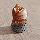 Souvenir figurine of a cat with a surprise. Fun. Stone-paint. Online shopping on My Livemaster.  Фото №2