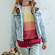 Жилет для девочки в стиле колорблок. Жилет. VA kids knitwear. Ярмарка Мастеров.  Фото №7
