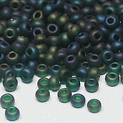 Материалы для творчества handmade. Livemaster - original item Czech beads 10/0 Green matte iris 10 g 51150 Preciosa. Handmade.