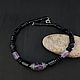 Choker 'Look' amethyst, agate, silver, Chokers, Moscow,  Фото №1