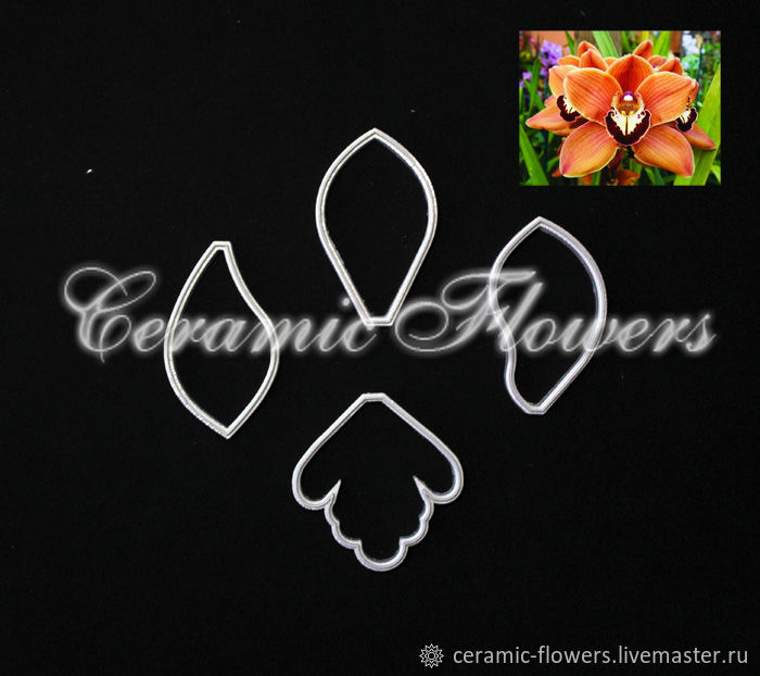 A set of cutters the Petals of Cymbidium Orchid, plastic, Cutters, Rostov-on-Don,  Фото №1