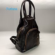 Сумки и аксессуары handmade. Livemaster - original item Leather backpack-bag. Handmade.