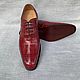 Oxfords made of genuine crocodile leather, in maroon color. Oxfords. SHOES&BAGS. My Livemaster. Фото №4