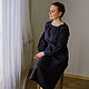 Льняное платье "Лада" цвета темного индиго, Платья, Новосибирск,  Фото №1