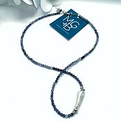 Украшения handmade. Livemaster - original item Choker necklace with iolite and pearls. Handmade.