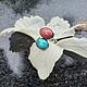 Кольцо с бирюзой и тулитом. Кольца. Karma-jewelry. Ярмарка Мастеров.  Фото №4