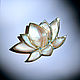 Lotus brooch made of silver and pearl shell HS0004, Brooches, Yerevan,  Фото №1