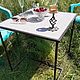 Заказать Столик лофт ручной работы. Стол журнальный. Кованый стол для сада. Кузня fiere_work. Ярмарка Мастеров. . Столы для дачи Фото №3