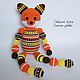 Fox round With beads crochet toy, Teethers and rattles, Tomsk,  Фото №1