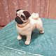 Интерьерная игрушка Мопс из войлока. Интерьерная кукла. Игрушки из валяной шерсти (RyabkovaVika) (RyabkovaVika). Ярмарка Мастеров.  Фото №4