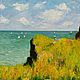 Oil painting a free copy of a Monet painting, sea coast, Pictures, St. Petersburg,  Фото №1