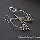 Silver earrings 'Wings' with Apatite, Earrings, Rostov-on-Don,  Фото №1