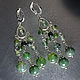 Delicate earrings with moss agate. Earrings. martynko (designvsego). Online shopping on My Livemaster.  Фото №2