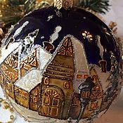 Подарки к праздникам handmade. Livemaster - original item Glass Christmas ball 