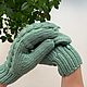 Варежки - трансформеры Обаяние вязаные женские, зимние, теплые. Варежки. Вяша (vyasha). Ярмарка Мастеров.  Фото №4