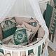 Protectores de almohadas en la cuna. Sides for crib. Miss Judy cotton (JuliaLepa). Ярмарка Мастеров.  Фото №6