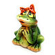 Order Ceramic figurine ' Frog with a bow'. aboka. Livemaster. . Figurine Фото №3