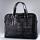Сумка для документов из кожи крокодила IMA0702B4. Портфель. CrocShop товары из экзотической кожи. Ярмарка Мастеров.  Фото №12