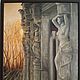 Oil painting in frame.. Caryatids. Manor Bykovo.. Etude, Pictures, Zhukovsky,  Фото №1