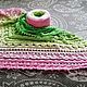  шаль вязаная ажурная крючком розовая персиковая зелёная. Шали. Knitted-stori. Ярмарка Мастеров.  Фото №6