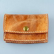 Сумки и аксессуары handmade. Livemaster - original item Business card holder made from vegetable tanned leather. Handmade.
