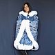 Poncho made of a scarf 'Morozko' with a fox. Ponchos. National Brand. My Livemaster. Фото №11