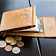 Money clip made of genuine leather Duo (sand). Clamps. EZCASE - Leather Design Studio. Online shopping on My Livemaster.  Фото №2