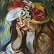 Девочки рисуют  (живопись шерстью). Картины. Алла Горожанко (живопись шерстью). Интернет-магазин Ярмарка Мастеров.  Фото №2