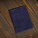 Фиолетовая обложка на паспорт из состаренной кожи. Обложка на паспорт. Creative Leather Workshop. Ярмарка Мастеров.  Фото №5
