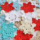 Набор вязаных снежинок в 6 цветах, Элементы для скрапбукинга, Сосновый Бор,  Фото №1
