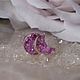 Серьги полумесяцы “Pink Quartz” с друзой, пусеты с камнем. Серьги-пусеты. Mineral Secrets. Интернет-магазин Ярмарка Мастеров.  Фото №2