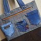 Сумка джинсовая с ручками, тоут . Сумка-тоут. Kate's JNS bags. Интернет-магазин Ярмарка Мастеров.  Фото №2