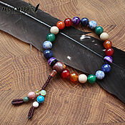 Фен-шуй и эзотерика handmade. Livemaster - original item Chakra Rosary made of natural stone, 21 beads (10 mm). Handmade.