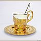 Z282 fine porcelain tea Cup. Gifts for February 23. Zlatiks2. Интернет-магазин Ярмарка Мастеров.  Фото №2