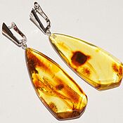 Украшения handmade. Livemaster - original item Long large earrings made of natural amber.. Handmade.