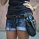 Bag leather belt Black. Waist Bag. Shampi Bags. My Livemaster. Фото №5
