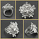 Ring Flowers. Silver sterling 925, Rings, Turin,  Фото №1