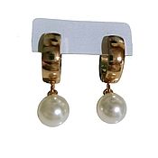 Украшения handmade. Livemaster - original item Pearl Ring Earrings, artificial pearls. Handmade.