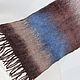 Men's felted scarf 'Winter landscape'. Scarves. Юлия Левшина. Авторский войлок COOLWOOL. Online shopping on My Livemaster.  Фото №2