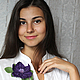 Брошь из шерсти «Фиолетовый цветок». Брошь-булавка. Roltinica. Ярмарка Мастеров.  Фото №6