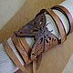 Universal hair cord bracelet 'Butterfly', Cuff bracelet, Chernomorskoe,  Фото №1