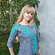 Felted sweatshirt 'turquoise steel', Galina klimkina. Sweatshirts. Galina Klimkina (gala-klim). Online shopping on My Livemaster.  Фото №2