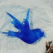 Картина-панно Синие цветы подарок учителю