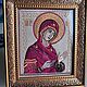  Икона вышитая  Богородица Просительница. Иконы. Студия Машинной вышивки AngelIaArts. Ярмарка Мастеров.  Фото №4