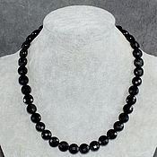 Работы для детей, handmade. Livemaster - original item Black Tourmaline Sherl Natural Beads with Cut. Handmade.