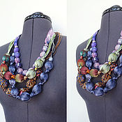 Украшения handmade. Livemaster - original item Silk beads Fruit. Handmade.