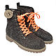 Grey felt boots with laces. Felt boots. tolkovalenki. Online shopping on My Livemaster.  Фото №2