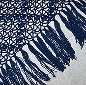 Аксессуары handmade. Livemaster - original item Dark blue shawl. Handmade.