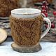 Order Mug in a sweater Coffee with cinnamon. Studio Villa-Oliva. Livemaster. . Mugs and cups Фото №3